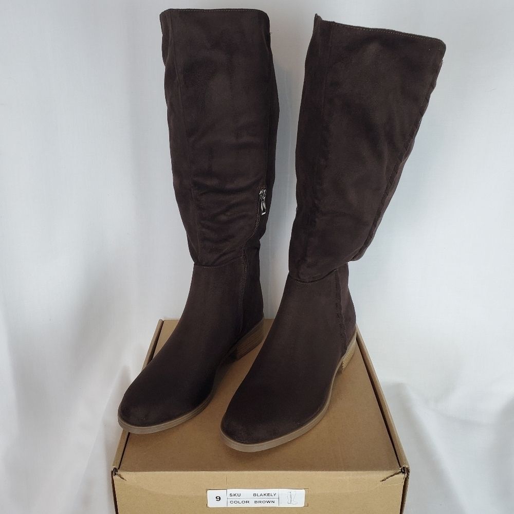 Women's Suede Comfort Regular Wide Calf Blakely Boots Size 10